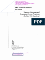 Transport Processes and Separation Process Principles: University Ofminnesota