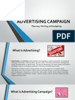 Advertising Campaign: Planning, Pitching and Budgeting