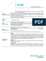 Synolac 4100: Product Application Details