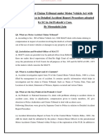 All About Motor Accident Claims Tribunal Under Motor Vehicle Act With Special Reference To Detailed Accident Report Procedure Adopted by SC in Jai Prakash's Case by Meenakshi Jain