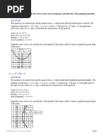 7-1 Parabolas: Esolutions Manual - Powered by Cognero