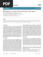 Misdiagnose of Acute Aortic Dissection: Case Report