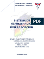 Sistema de Refrigeración Por Absorción