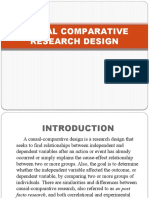 Causal Comparative Research Design