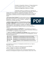 COPASST Sistema de Gestión de Seguridad y Salud en El Trabajo Información General Comité Paritario de Seguridad y Salud en El Trabajo