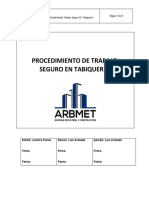 Procedimiento de Trabajo Seguro Trabajos en Tabiqueria