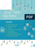 Cspu 616 - Board Proposal Presentation - Know 1