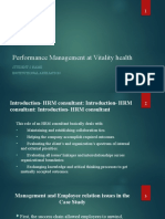 Revision Order 2514872 Performance Management at Vitality Health