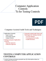 Lesson F - 2 Ch07 Testing Computer Application Controls CAATTs For Testing Controls