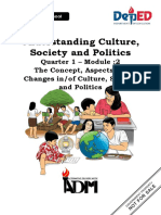 Understanding Culture, Society and Politics