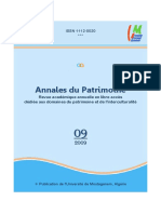 Revue Annales Du Patrimoine Numéro 9