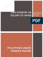 Our Country As Colony of Spain