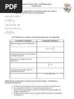 Trabajo Práctico #1 de Matemática Ecuaciones