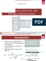 Lecture 5 09-29-2021 - Development, Anchorage & Splicing of Reinforcement