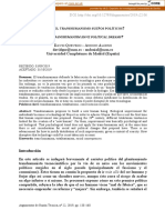 Oes Transhumanism Have Political Dreams: Provided by Idus. Depósito de Investigación Universidad de Sevilla