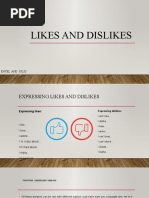 Likes and Dislikes