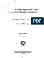 Experimental and Computational Studies On Oil Injected Twin-Screw Compressor