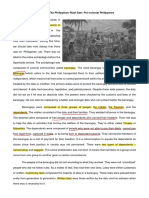 Session 2 The Philippines Rizal Saw Pre-Colonial Philippines