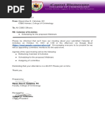 Date: October 14, 2021 From: Eljean Mae D. Cahanap, RC: - Encouraging Everyone To Be Present For We