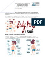 Korean 1 Module Body Parts