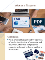 Corporation As A Taxpayer