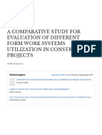 A Comparative Study For Evaluation of Different Form Work Systems Utilization in Construction Projects