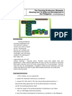 The Teaching Profession: Elements, Meaning and Its Historical Development in The Philippines