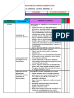 Dosificación de Los Aprendizajes Esperados