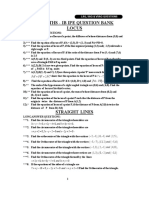 JR Maths - Ib Ipe Question Bank Locus: Short Answer Questions