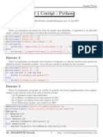 TD 1 Corrigé - Python