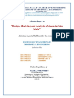 "Design, Modeling and Analysis of Steam Turbine Blade": Dayananda Sagar College of Engineering