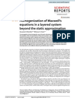 Homogenization of Maxwell's Equations in A Layered System Beyond The Static Approximation