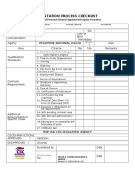 Attestation Process Checklist: Area Criteria Yes No Remarks