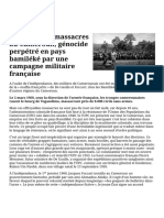 2 Mars 1960 Massacres Au Cameroun, Génocide Perpétré en Pays Bamiléké