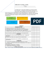 Collaborative Learning Activity: Instruction: Group Your Selves Into 4 and Each Member in A Group Will Be