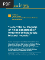 Desarrollo Del Lenguaje en Niños Con Detección Temprana de Hpoacusia Bilateral Neonatal