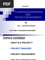 Planning Engineering AND Project Management: by Lec. Junaid Arshad