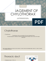 Management of Chylothorax: By: Muhammad Aris Furqon Mentor: Muhammad Arza Putra