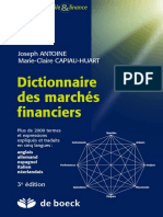 Dictionnaire Des Marchés Financiers: Joseph ANTOINE Marie-Claire CAPIAU-HUART