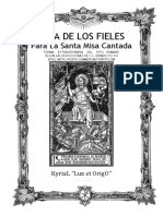 GUÍA DE LOS FIELES PARA LA SANTA MISA CANTADA. Kyrial Lux Et Origo 2018