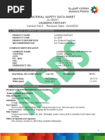 Jazeera Fantasy - MSDS