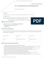 NURS 420 Principles of Leadership and Management 202111FAII OL-B - Syllabus - Concourse