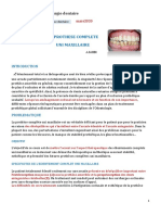 6 - La Prothèse Totale Uni-Maxillaire