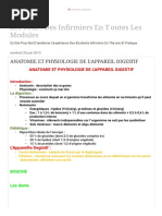 Les Cours Des Infirmiers en Toutes Les Modules - ANATOMIE ET PHYSIOLOGIE DE L'APPAREIL DIGESTIF