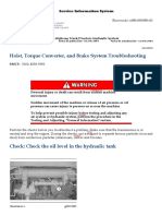 Hoist, Torque Converter, and Brake System Troubleshooting: Pantalla Anterior