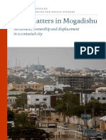 Land Matters in Mogadishu: Settlement, Ownership and Displacement in A Contested City