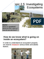 Topic 2.5: Investigating Ecosystems: Starter