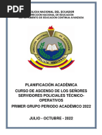 Planificación Académica Primer Grupo 2022