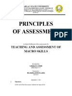 Principles and Purposes of Assessment - Practicality, Validity, and Washback (Cosme, Camille P.)