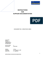 Instructions FOR Supplier Documentation: Document No.: Winz-Pm-Dc-0001